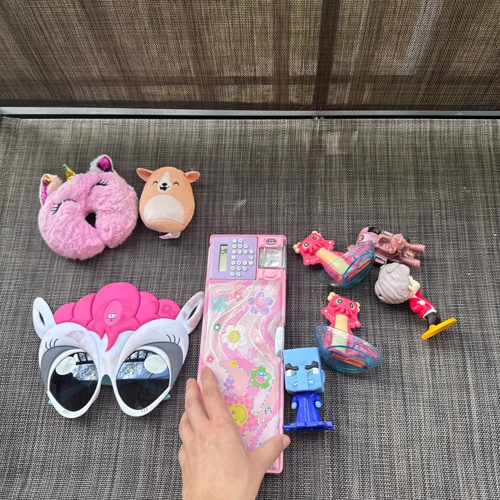 Pink Floral Kids Play Calculator Wallet - Kids Toys